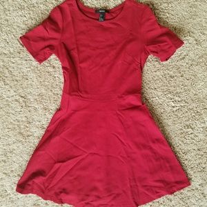 Classic red skater dress